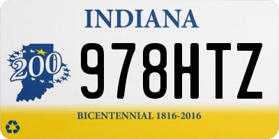 IN license plate 978HTZ