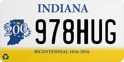 IN license plate 978HUG