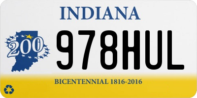 IN license plate 978HUL