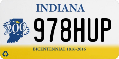 IN license plate 978HUP