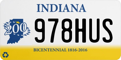 IN license plate 978HUS