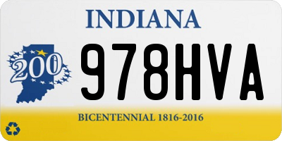 IN license plate 978HVA
