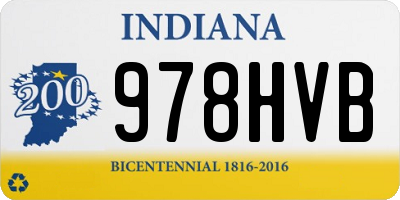 IN license plate 978HVB
