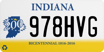 IN license plate 978HVG