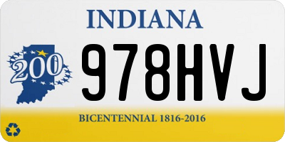 IN license plate 978HVJ