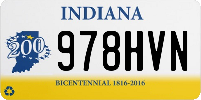 IN license plate 978HVN