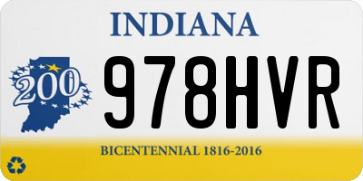 IN license plate 978HVR
