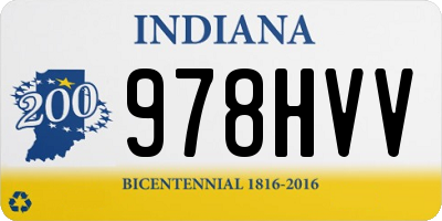 IN license plate 978HVV