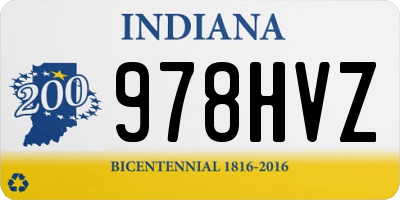 IN license plate 978HVZ