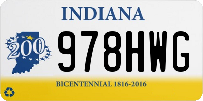 IN license plate 978HWG