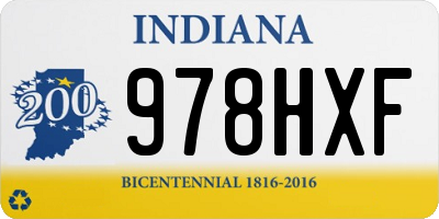 IN license plate 978HXF