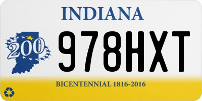 IN license plate 978HXT