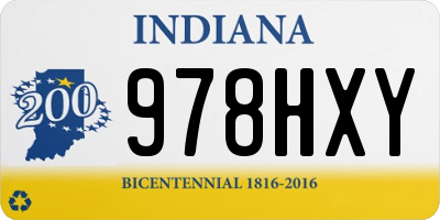 IN license plate 978HXY