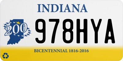 IN license plate 978HYA