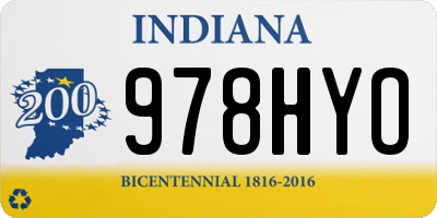 IN license plate 978HYO