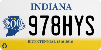 IN license plate 978HYS