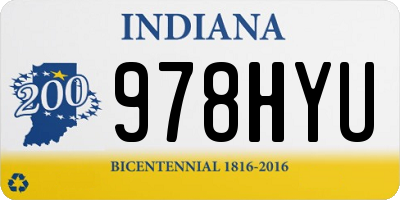 IN license plate 978HYU