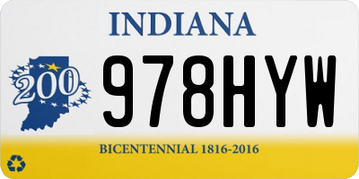 IN license plate 978HYW