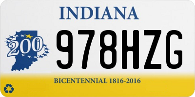 IN license plate 978HZG