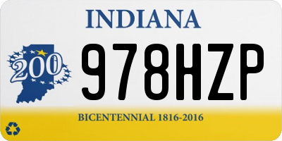IN license plate 978HZP