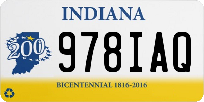 IN license plate 978IAQ