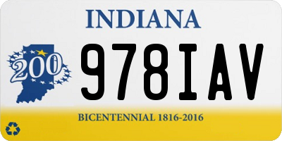 IN license plate 978IAV