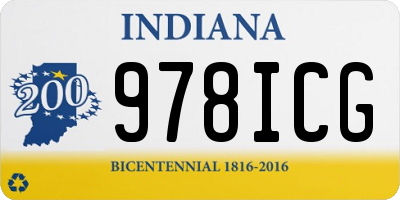 IN license plate 978ICG