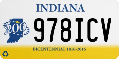 IN license plate 978ICV