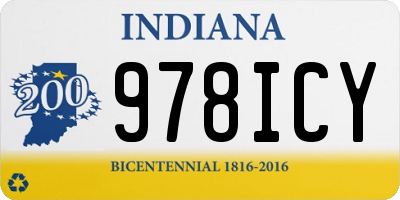 IN license plate 978ICY