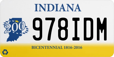 IN license plate 978IDM