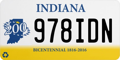 IN license plate 978IDN