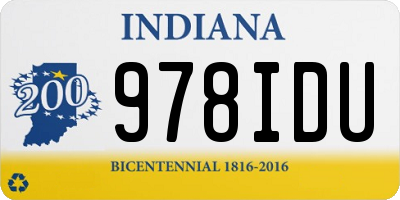 IN license plate 978IDU