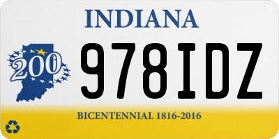 IN license plate 978IDZ