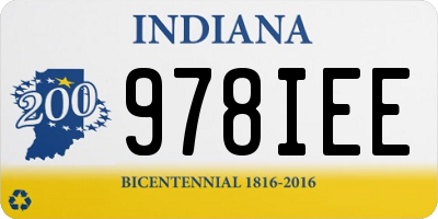 IN license plate 978IEE