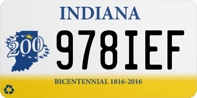 IN license plate 978IEF