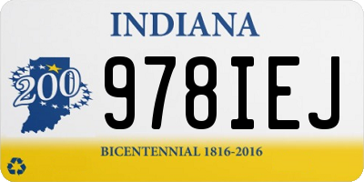 IN license plate 978IEJ
