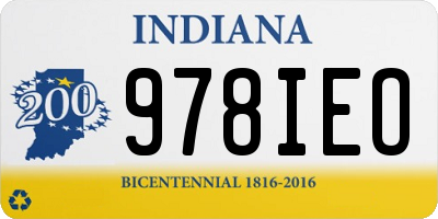 IN license plate 978IEO