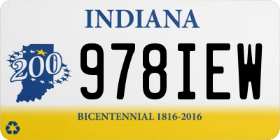 IN license plate 978IEW