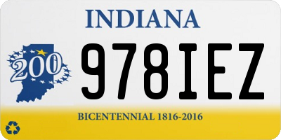 IN license plate 978IEZ