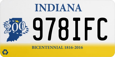 IN license plate 978IFC