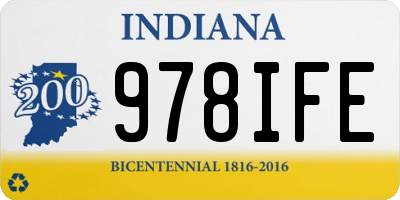 IN license plate 978IFE