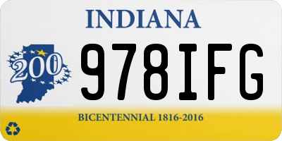 IN license plate 978IFG