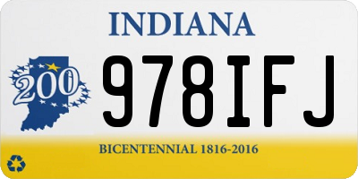 IN license plate 978IFJ