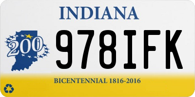 IN license plate 978IFK