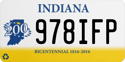IN license plate 978IFP