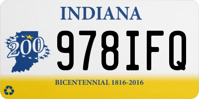 IN license plate 978IFQ
