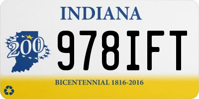 IN license plate 978IFT