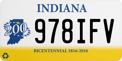 IN license plate 978IFV