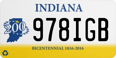 IN license plate 978IGB