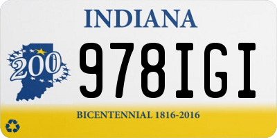 IN license plate 978IGI